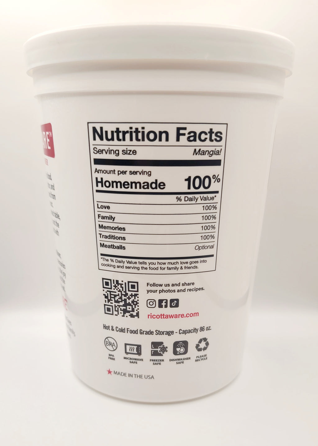 3 PACK - Ricottaware Containers