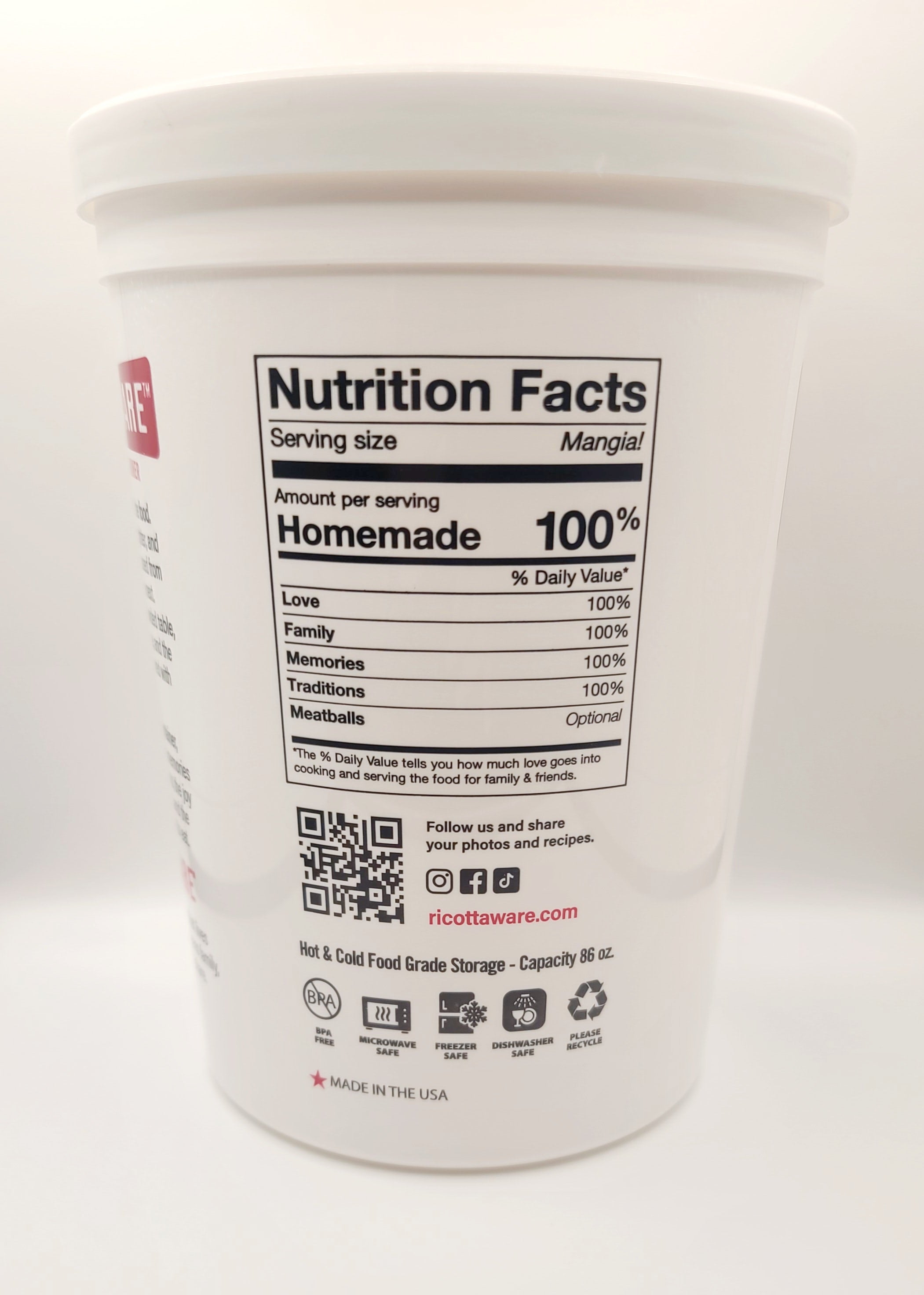 3 PACK - Ricottaware Containers