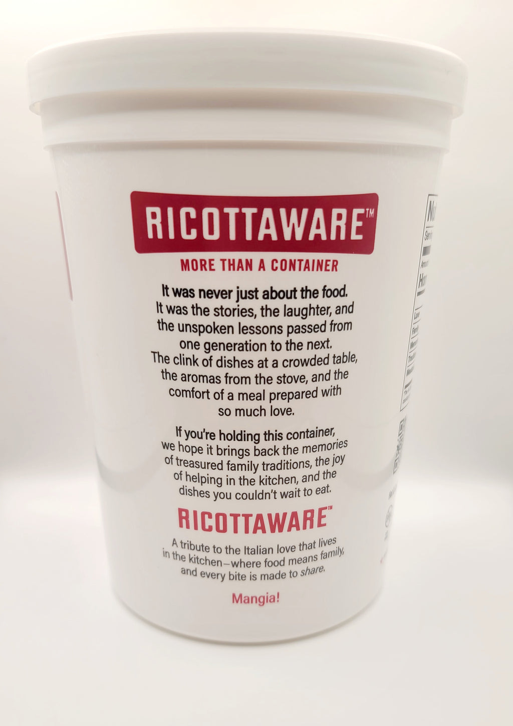 3 PACK - Ricottaware Containers